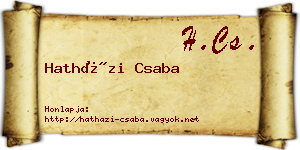 Hatházi Csaba névjegykártya
