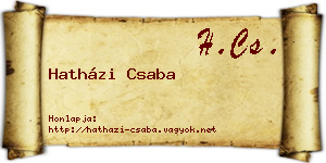Hatházi Csaba névjegykártya